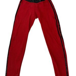 Bebe Sport Women's Red‎ Track Pants XS Activewear Elastic Waist Made in USA